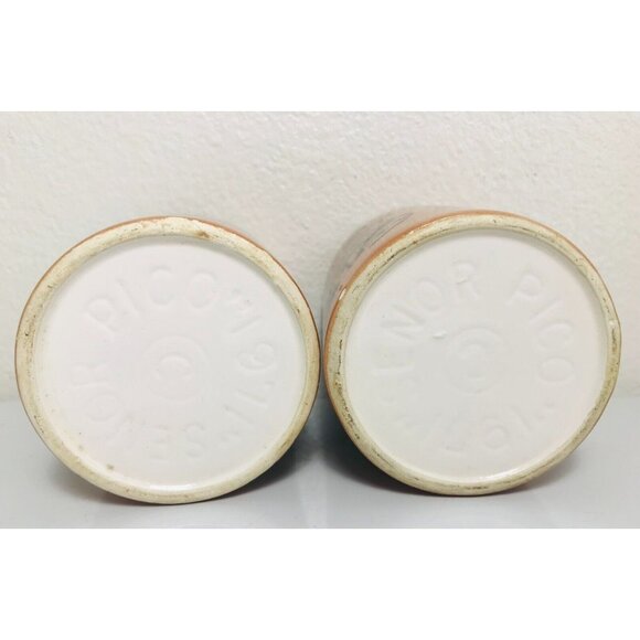 Vintage Senor Pico Naughty Pottery Mugs Trader Vics Restaurant 1971 Pair Cups - Picture 7 of 11
